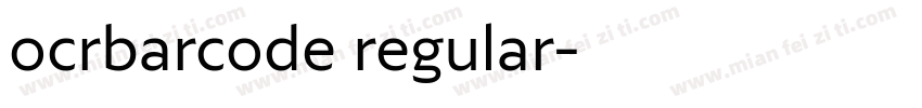 ocrbarcode regular字体转换